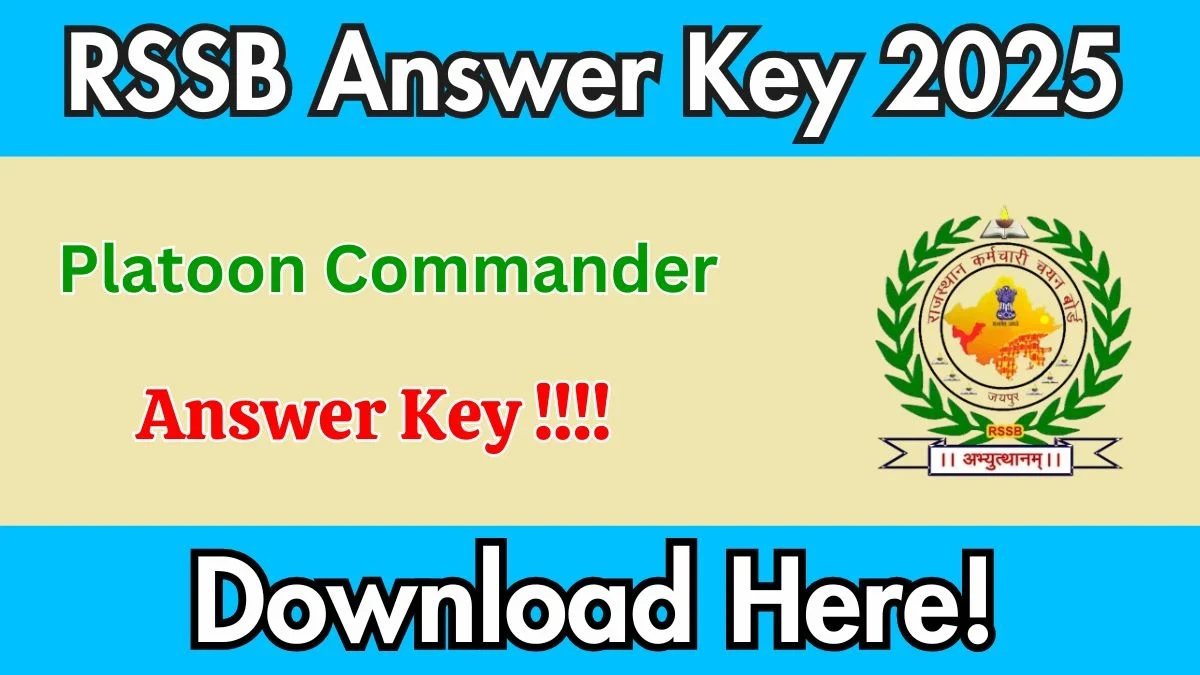 RSSB Platoon Commander Answer Key 2025 – Download Your Response Sheet and PDF