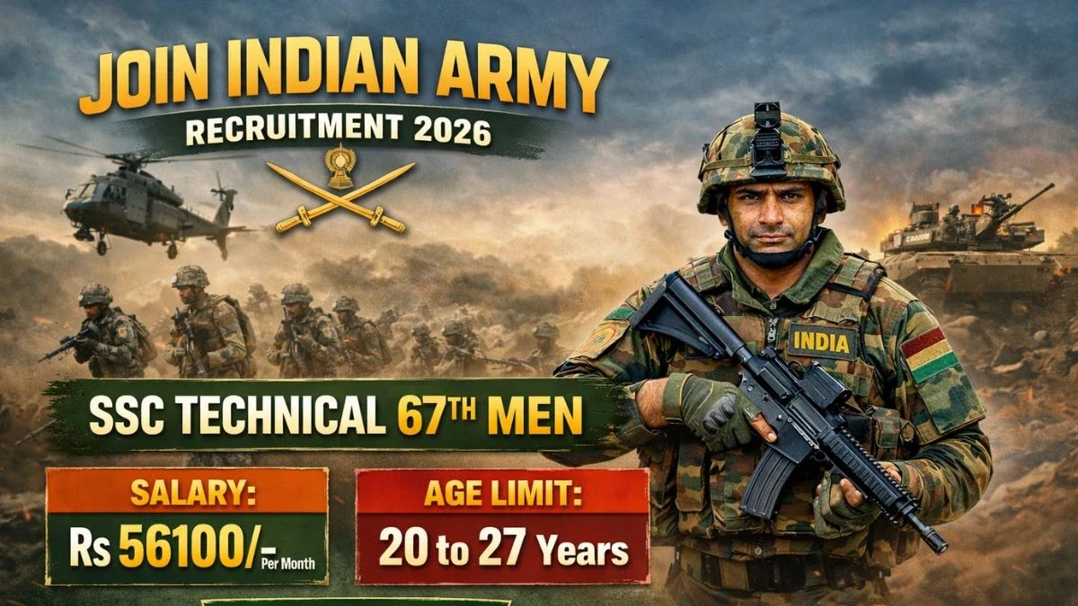 Indian Army SSC Technical 67th Men Recruitment 2026: Apply Online for 350 Posts