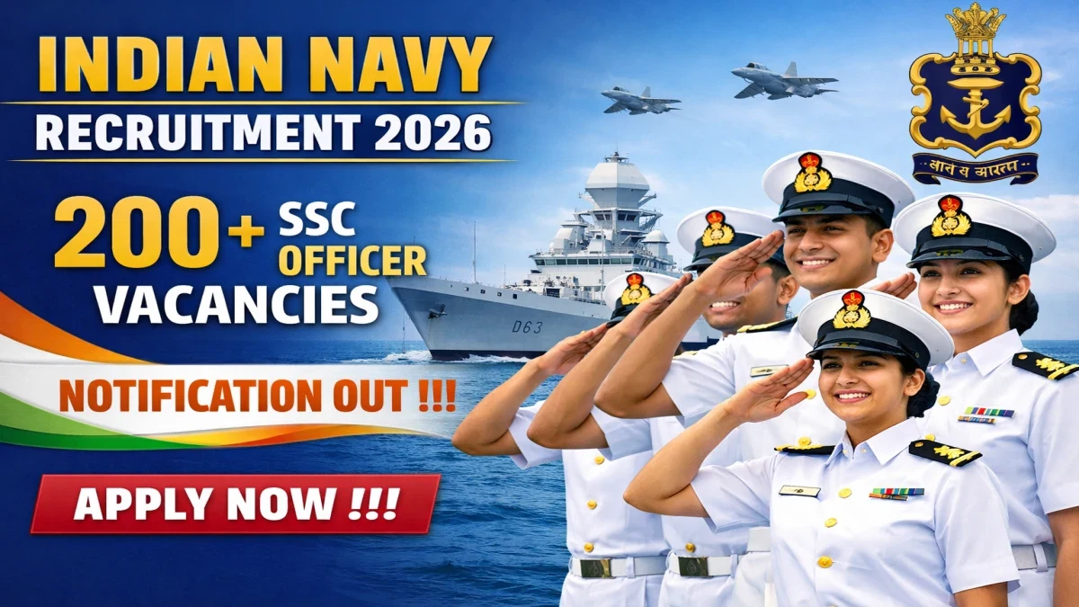 Indian Navy SSC Officer Recruitment 2026: Apply Online for 260 Posts
