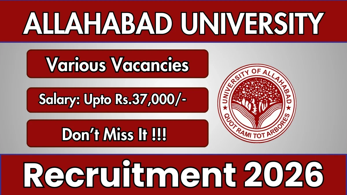 Allahabad University Recruitment 2026: Apply Online for Research Assistant, Field Investigator & Casual Staff