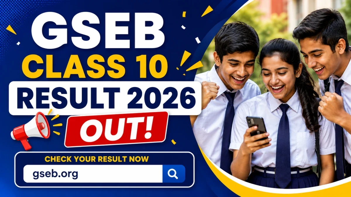Gujarat Board SSC Result 2026 Declared: Check Online & Download Marksheet at gseb.org